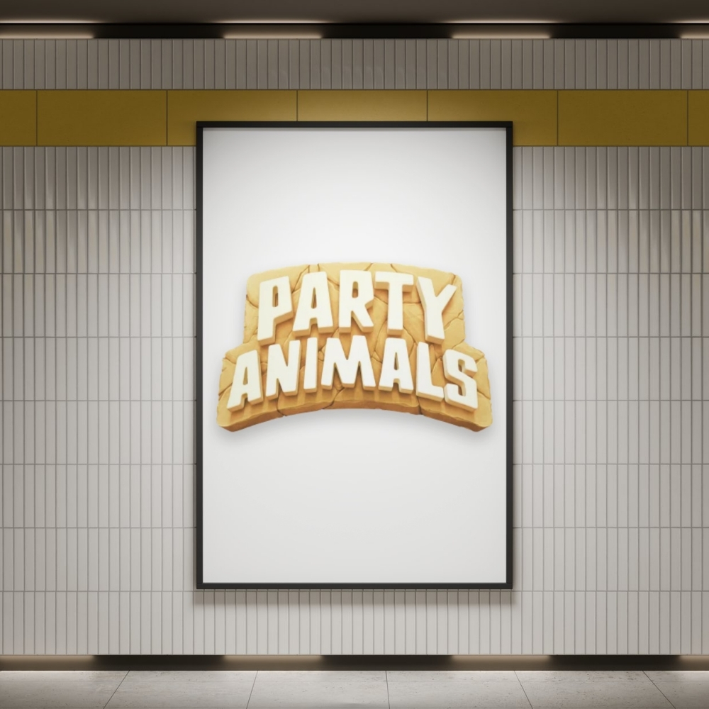 Party Animals Logo Classic Design Wall Art