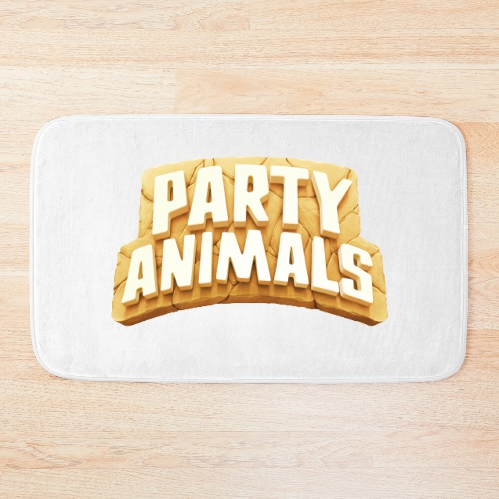 Hot Video Game Party Animals Logo Bath Mat